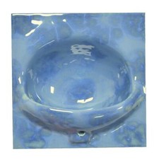 Seifenschale Schwammschale Villeroy & Boch E3142 Porzellan Retro blau 15 x 15 cm