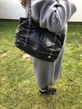 Chanel Tasche Schwarz/Silver Vintage