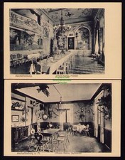 166089 2 AK Aschaffenburg 1911 Offizier Kasino Festsaal Jagdzimmer <p>