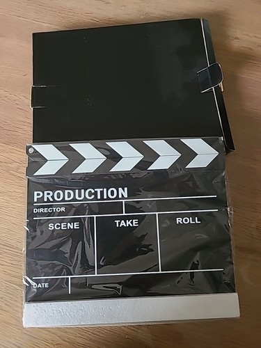 Relaxdays filmklappe aus holz - aus,
