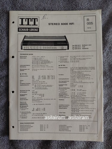 Itt schaub lorenz serviceheft - itt,