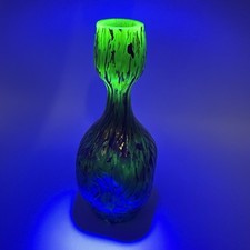 Vase Jugendstil Glas Uranglas