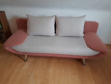 Schlafsofa terracotta/beige mit Bettkasten gebraucht
