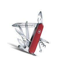 Victorinox Schweizer Taschenmesser HUNTSMAN mit schwarzer Laser Gravur graviert 