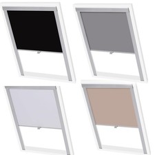 Verdunkelungsrollo Dachfensterrollo Thermorollo Rollo Windschut Sichtschutz Weiß