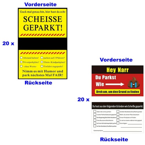40x parksünder karte - parksünder, 20x
