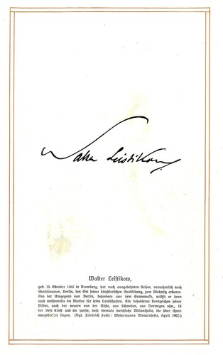 Walterr leistikow maler - leistikow,