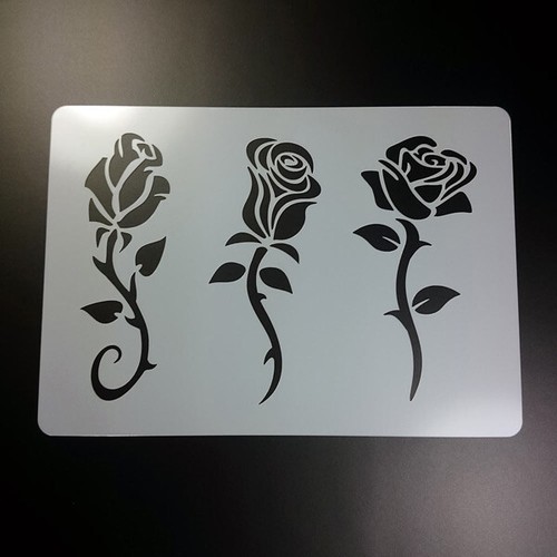 Schablone blume rose dornen - schablone,