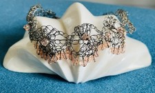 Boho Halskette Silberdraht