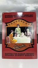 Eduscho Emaille Werbeschild – ca. 40×30 cm – Kaffee Tee Kakao – Bremen