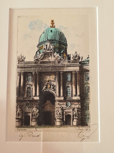 Radierung wien hofburg - radierung,, wien,