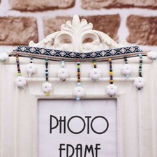 2,95 M Fransenborte 10+20mm Bunt Quaste Deko Nähen Perlen Vorhang Lace ua-made