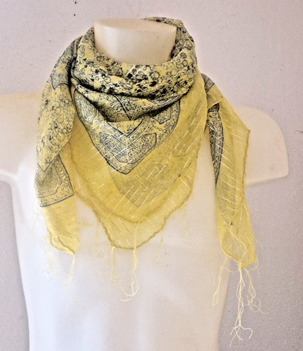 Halstuch gelb blau mit - halstuch, gelb/blau