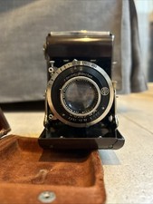 Balgenkamera Compur F Deckel Kamera mit Ledertragetasche