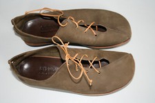 CYDWOQ Sandalette Gr.38 , Gr. 39 olivbraun Nubuk Schnürer