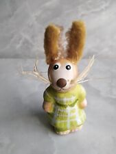 Osterhase Keramik/Stoff Häsin Osterdekoration Figur Hase Mädchen H 7,5cm
