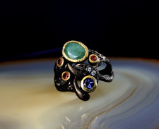 Ring Silber 925 Smaragd &