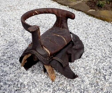 Antiker Damen Seitensattel mit Rückenlehne Pferde Sattel Sitzsattel aus 1826