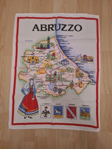 Abruzzo geschirrtuch landkarte - abruzzo,