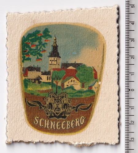 Ddr abziehbild schneeberg - ddr-abziehbild, "schneeberg"