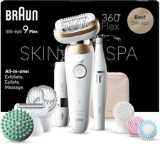 Braun Silk-épil 9 Flex SkinSpa 9-681 Epilierer Damen Haarentferner Set