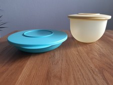 2 Tupperware Junge Welle Schüsseln 1,3 l gelb + 700 ml grün, wenig benutzt
