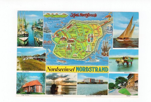 Ansichtskarte nordseeinsel - ansichtskarte,