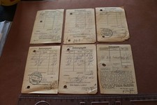 sechs alte Zeitungsquittungen