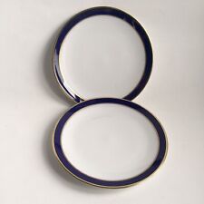 2 Kuchenteller Schumann/Arzberg Echt Kobalt Goldrand D 18,8 cm gebraucht