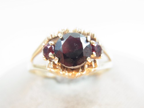 Schöner granat ring 333 - granat,