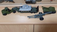Panzer, Kanone, LKW  mit Tiger Panzer, Konvolut Matchbox Dinky toys uä.
