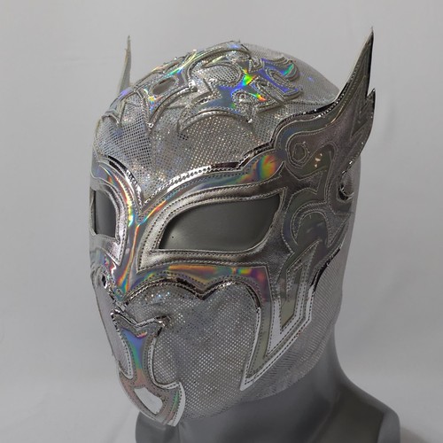 Silberne wrestling maske - silberne,