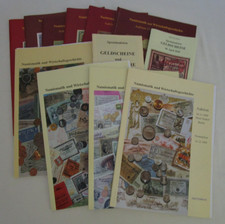 12 alte Auktions Kataloge der Firma Artemon