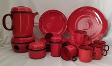 Thomas Porzellan Scandic Rot Kaffeeservice Rustikal -  27-teilig Landhaus 70er