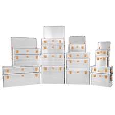 ALUBOX® Premium Alu Transportbox Werkzeugkiste Lagerbox abschließbar Stapelecken