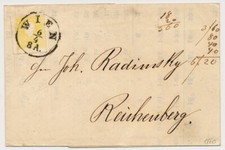 ÖSTERREICH 1860 2kr, EXTREM VERZÄHNT! DRUCKSACHE (Inhalt) PREISLISTE, WIEN.