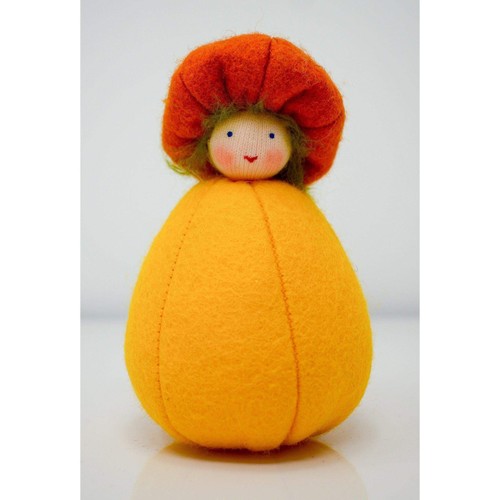 Filz gelbe kürbis puppe - gelbe,