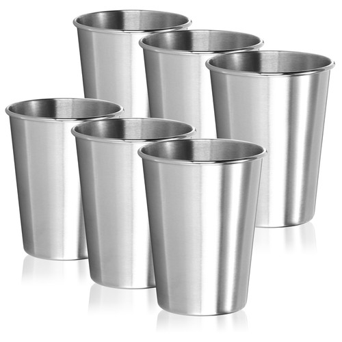 Edelstahl trinkbecher - 6x,