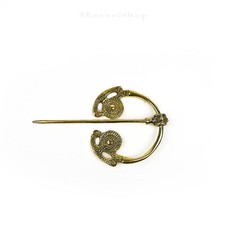 Wikingerfibel aus Goldsborough, Messing - Mittelalter Fibel Ringfibel