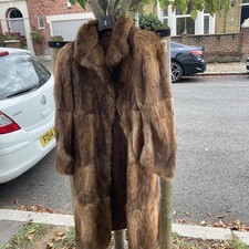 Vintage Musquash durchgehender Pelzmantel komplett gefüttert und extrem warm