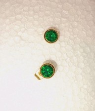 Antike Ohrringe 1 kt Smaragd