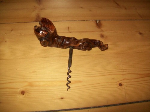 Korkenzieher mit wurzelholz - korkenzieher,