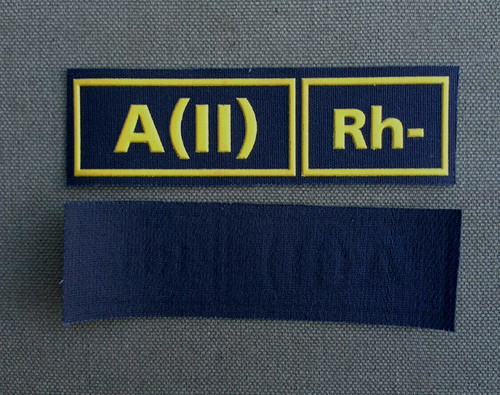 Brustaufnäher blutgruppe a - brustaufnäher,