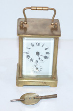 Antike Offiziersuhr Reiseuhr mit Wecker Messing , Pendule d`Officier