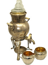 Perkolator, Kaffeebereiter Jugendstil, WMF Straussenmarke Versilbert gepunzt
