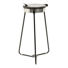 STIER Müllsackhalter Abfallbehälter schwarz 120l Volumen BxTxH 515x515x935mm    