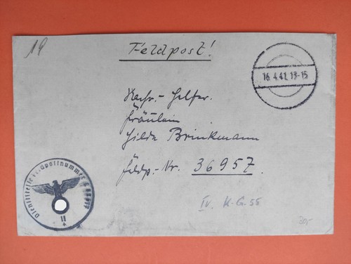 Feldpostbrief ohne inhalt 1941 - feldpostbrief,