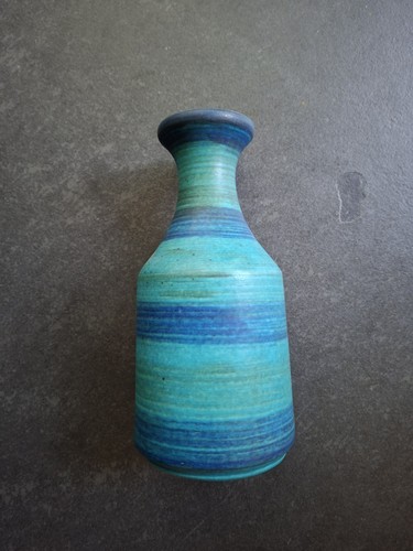 Vase bay keramik - 1960er, blau