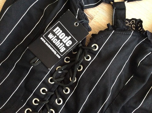 Kleid punk dress - stripe,