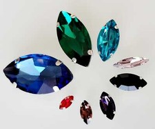 facettierte Kristall Glasperlen bunte Strass Glitzersteine aufnähen Deko Basteln